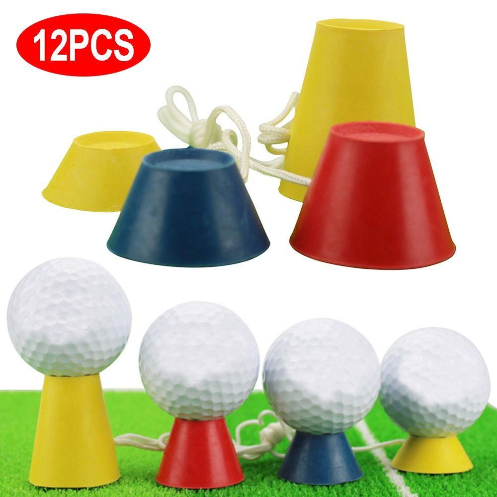 Populer 12pcs Golf Tees Aksesoris Golf Baru Latihan Outdoor Latihan Latihan