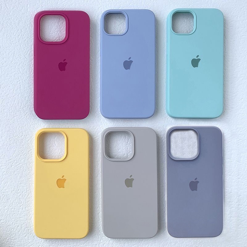 iPhone 11 12 13 Case Silicone Premium Full Cover Silikon Tebal Lembut Colorful Warna Gelap