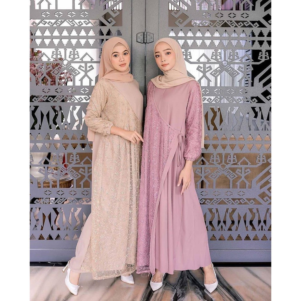 AYU DRESS BRUKAT / Dress Muslim BCB / DRESS MAXI WANITA -- BAJU KONDANGAN - DRESS KONDANGAN REMAJA