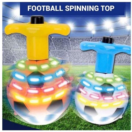 Mainan Anak Gangsing Bola Viral FootBall Spining Top Bola Mainan Anak LED + Music