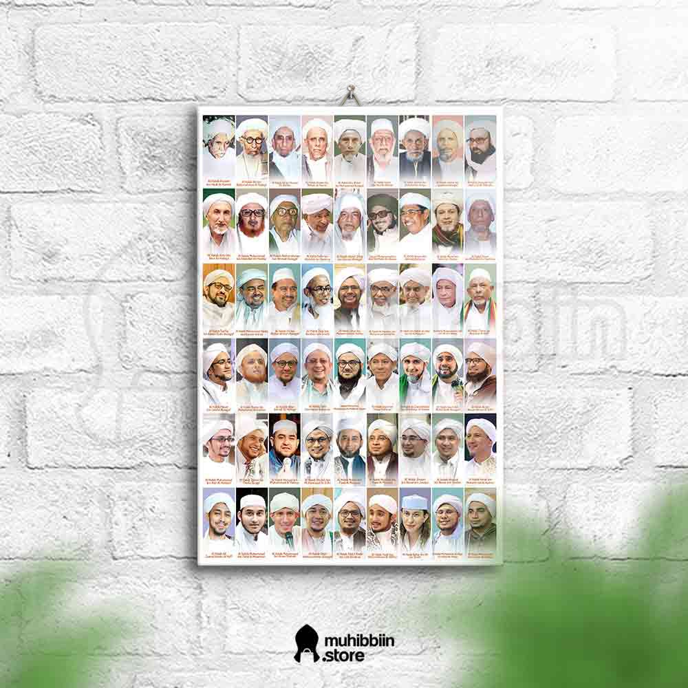 POSTER KUMPULAN HABAIB - UKURAN 20x30 CM | POSTER ULAMA / POSTER FRAMEBOX MUHIBBIIN STORE