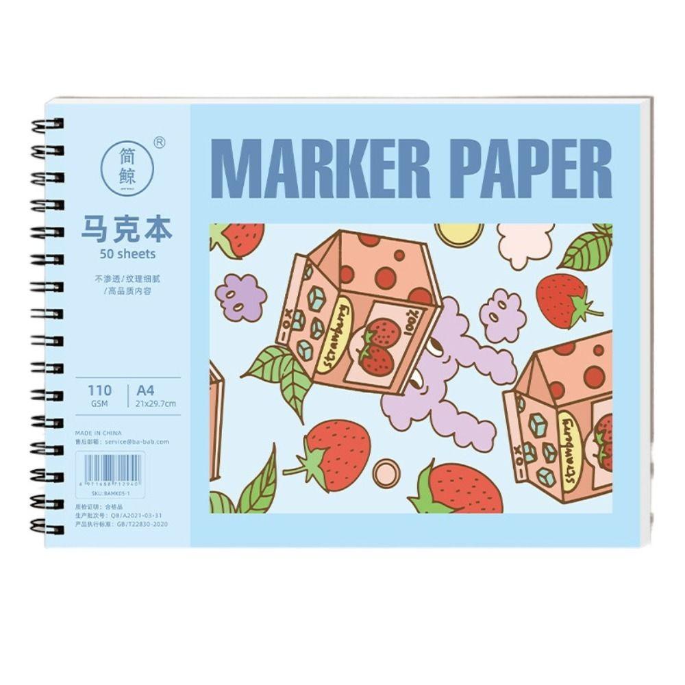 Mxbeauty Mark Lukisan Buku A4 Kartun Artis Menebal Cat Air Coil Sketchbook