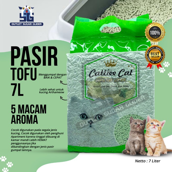 PASIR TOFU CATTIEE CAT 7L ALAS KANDANG HEWAN