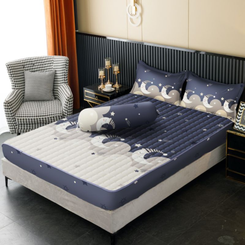 Sprei Sultan Waterproof Ukuran180x200&amp;160x200cm plus 2 sarung bantal dan sarung guling