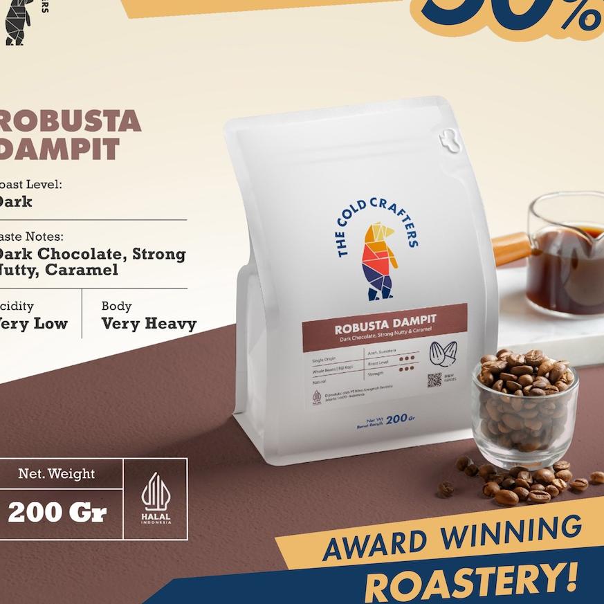 

☪ The Cold Crafters - Robusta Dampit Biji Kopi Roasted Beans - BIJI KOPI 100gr/250gr/1kg ☞