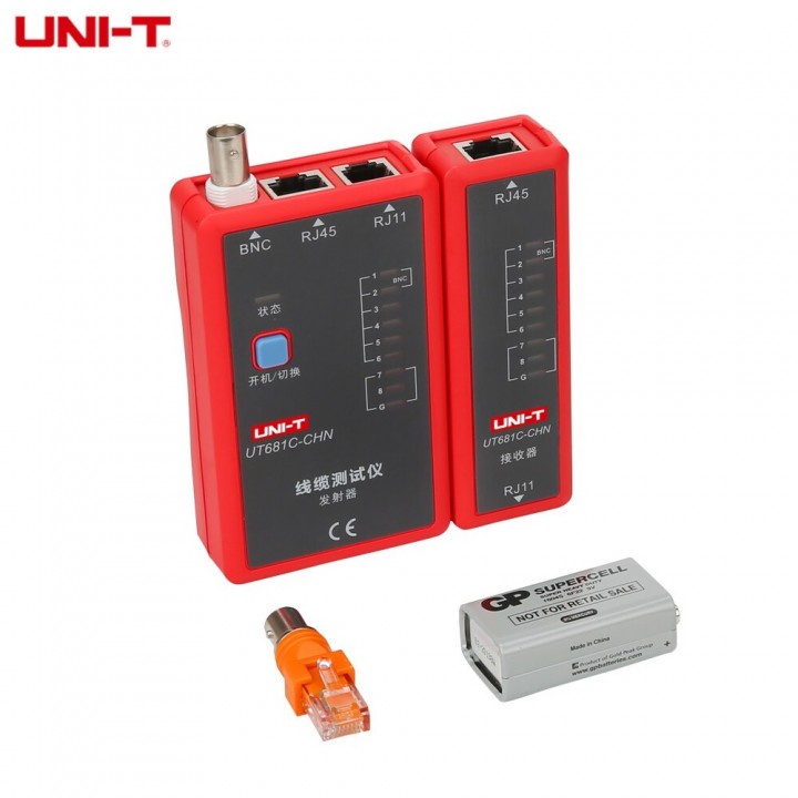 12 UNI-T UT681C - Alat Scan dan Tes Kabel Jaringan Ethernet RJ11 RJ45 BNC