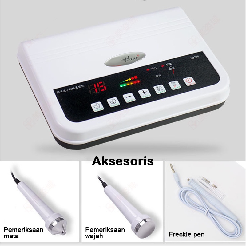 2 In 1 Alat Detox Wajah Ultrasound Soft cauter ultrasound 22W alat 2 In 1 detox strika setrika wajah mata penghilang tai lalat kutil flek tatto