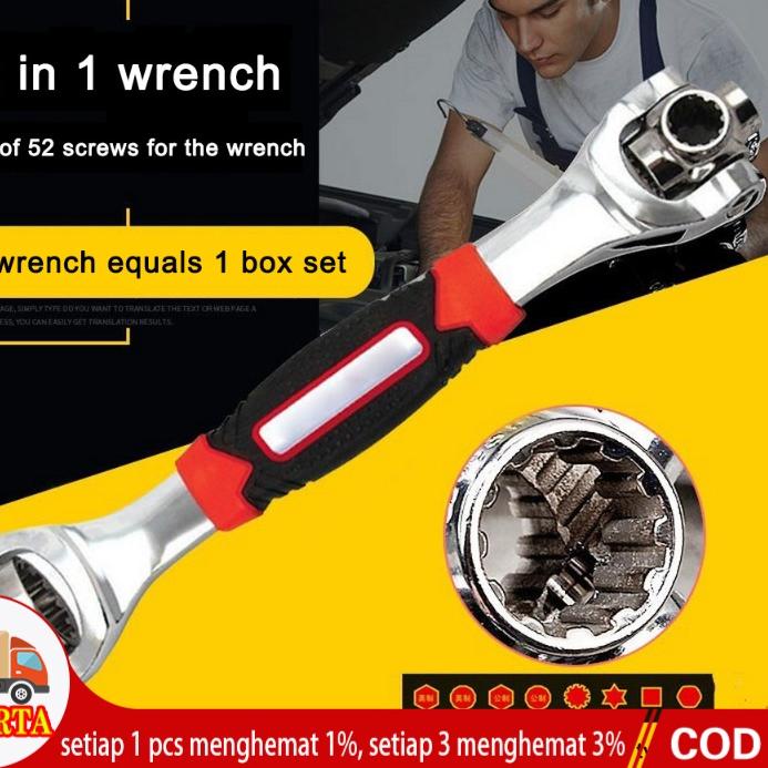 ❁ Tiger Wrench Kunci Pas 48 in 1 Universal Wrench Kunci Pas 48 in 1 Universal Wrench/Kunci Universal