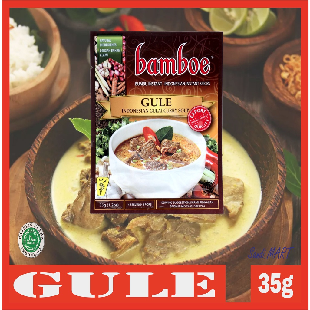 

Bumbu Bamboe Gule | Indonesian Gulai Curry Soup | Bumbu Gultik | Bumbu Gule Kambing Bumbu Instant Gule 35gr Bumbu Intants