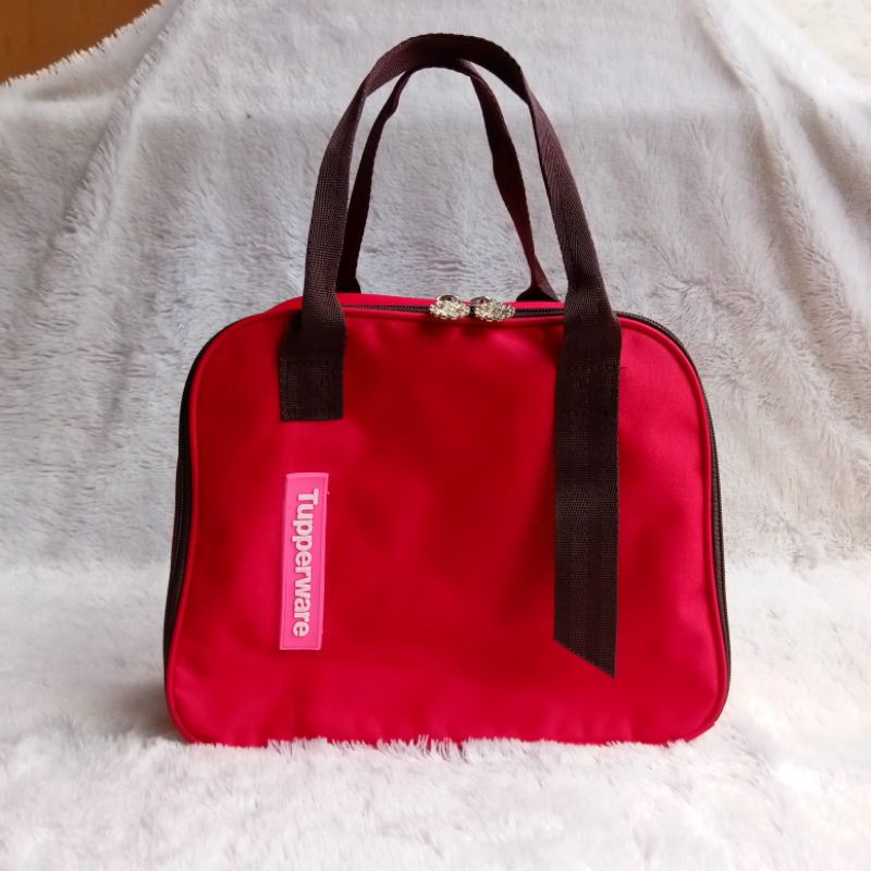 Tas bekal Luxury Tupperware ( Zipper bunga es )