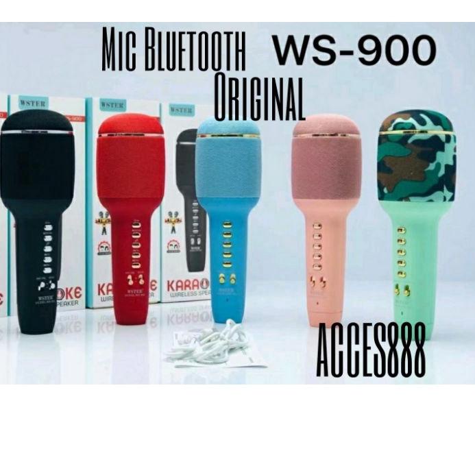 ▼ Mic Bluetooth Karaoke WS-900 Microphone Karaoke Bluetooth Wster WS 900 Original ♕