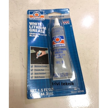 Permatex 80345 white lithium grease, pelumas gemuk lithium putih wl 9