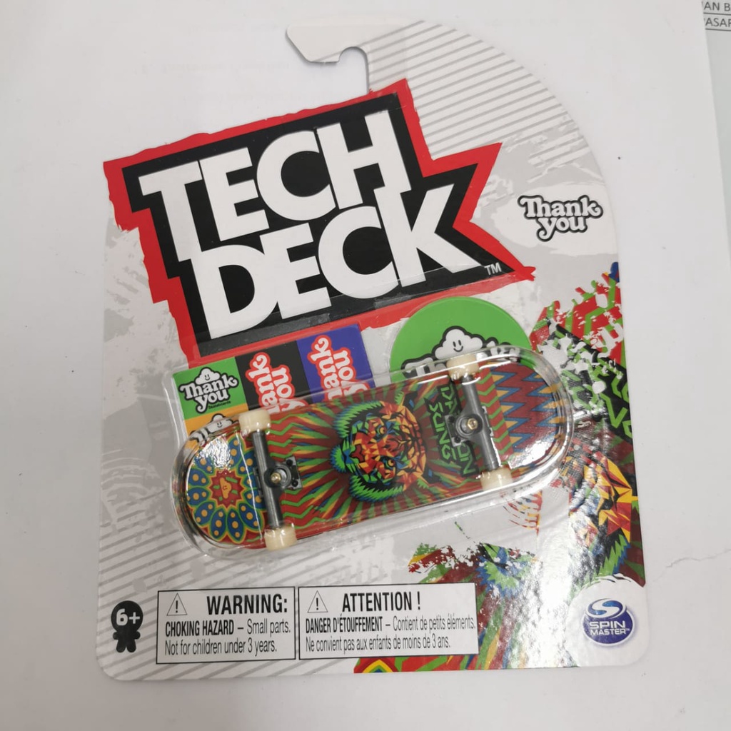 TECH DECK THANK YOU TIGER Fingerboard Original Spin Master Finger Board Skateboard dengan jari primitive finesse gold chrome sovrn bakerboys