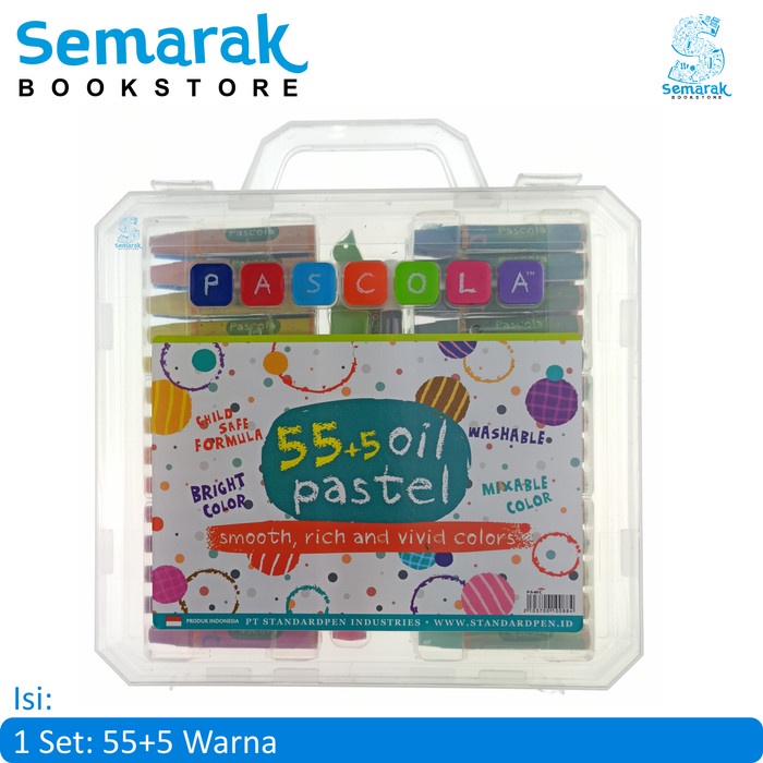 

Terlaris Pascola Ps60C Oil Pastel Krayon Dapat Dicuci 55+5 Warna Oil Pastel Pas