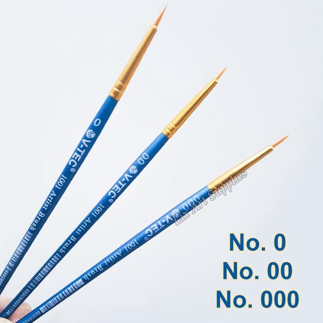 

U95 V-Tec Brush 1001 Round Set 3 / Kuas Lukis Detail Set 3 PALING DIMINATI COD12