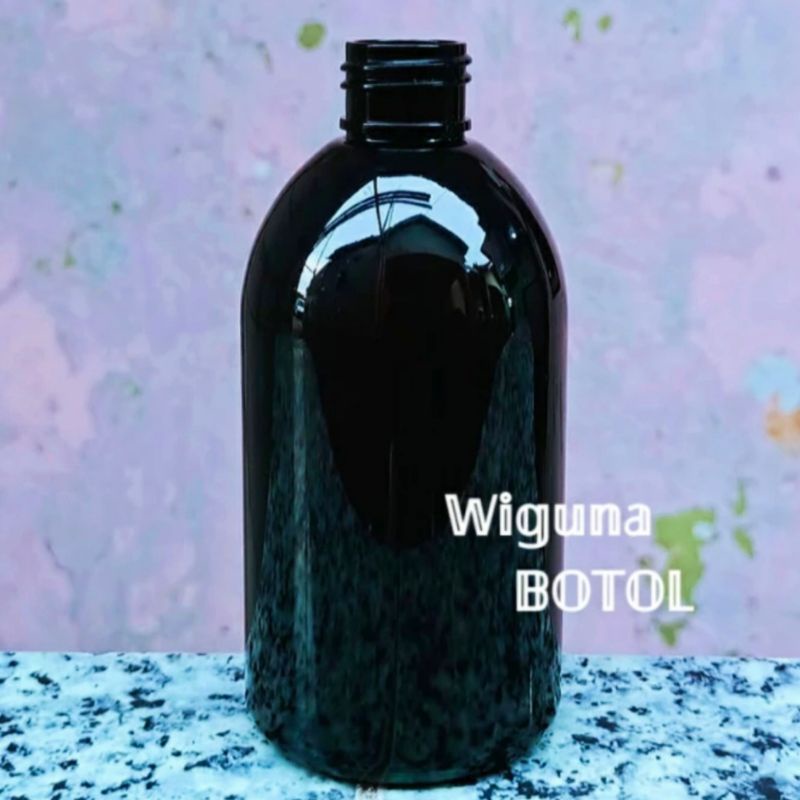 Botol Pet 250ml Oval Neck 24 Hitam