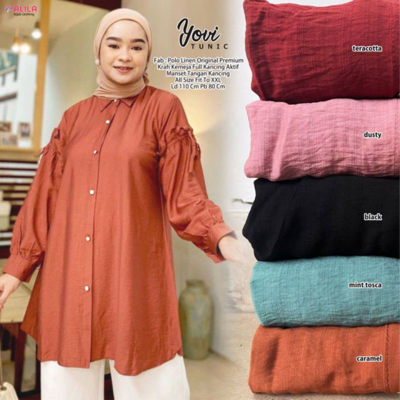 YOVI TUNIC ORI ALILA | Tunic Polo Linen Original Premium