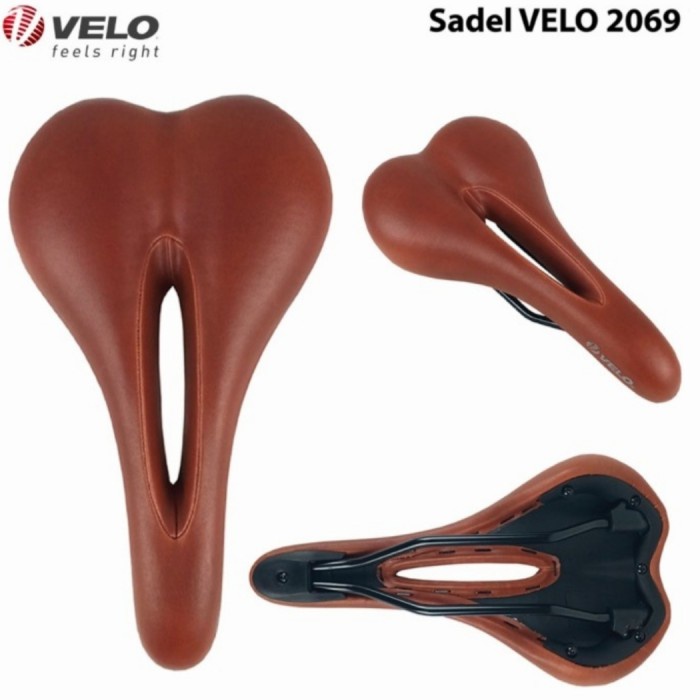 Saddle Sadel Saddle Jok Sepeda Velo 2069 Coklat Classic Vintage