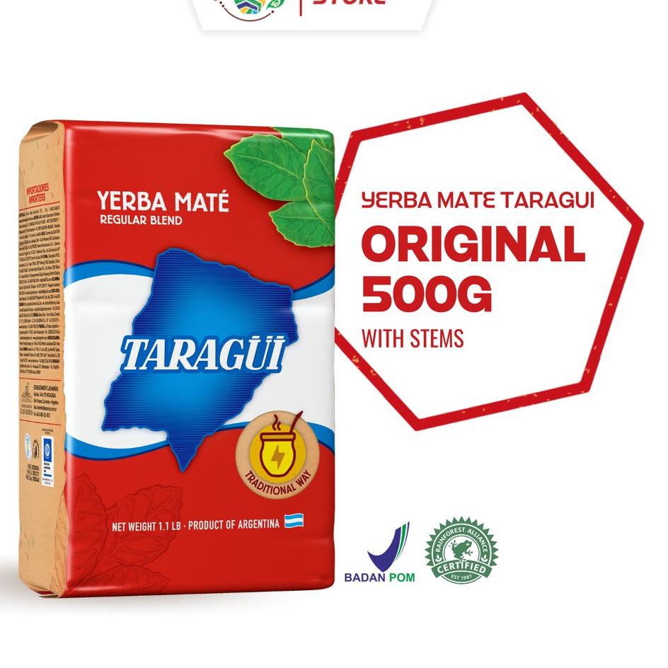 

➤ Taragui Yerba Mate Original with stems 500g | Teh Botanikal Argentina ☺
