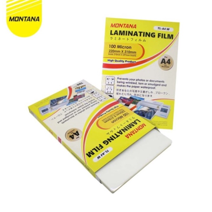 

[[JNT COD]] PLASTIK LAMINATING PAPER A4 JOYKO 100 MICRON - MONTANA