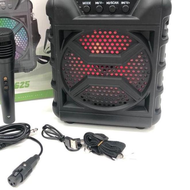 ☊ SPEAKER BLUETOOTH FLECO F622/F625 SUBWOOFER 6,5INC/SALON AKTIF PORTABLE RADIO FM/SPEAKER TABUNG WI