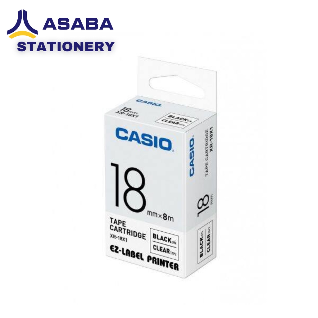 

Asaba Stationery - Label Tape Printer Casio XR-18X1 Putih Hitam