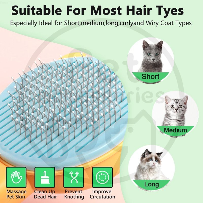 Sisir Kucing Otomatis Sisir Bulu Kucing Tombol Sikat Kucing Sisir Grooming Hair Care