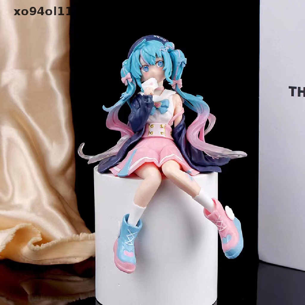 Xo 14cm Miku Action Figure Virtual Singer Kawaii Cewek PVC Collectible Model Mainan OL