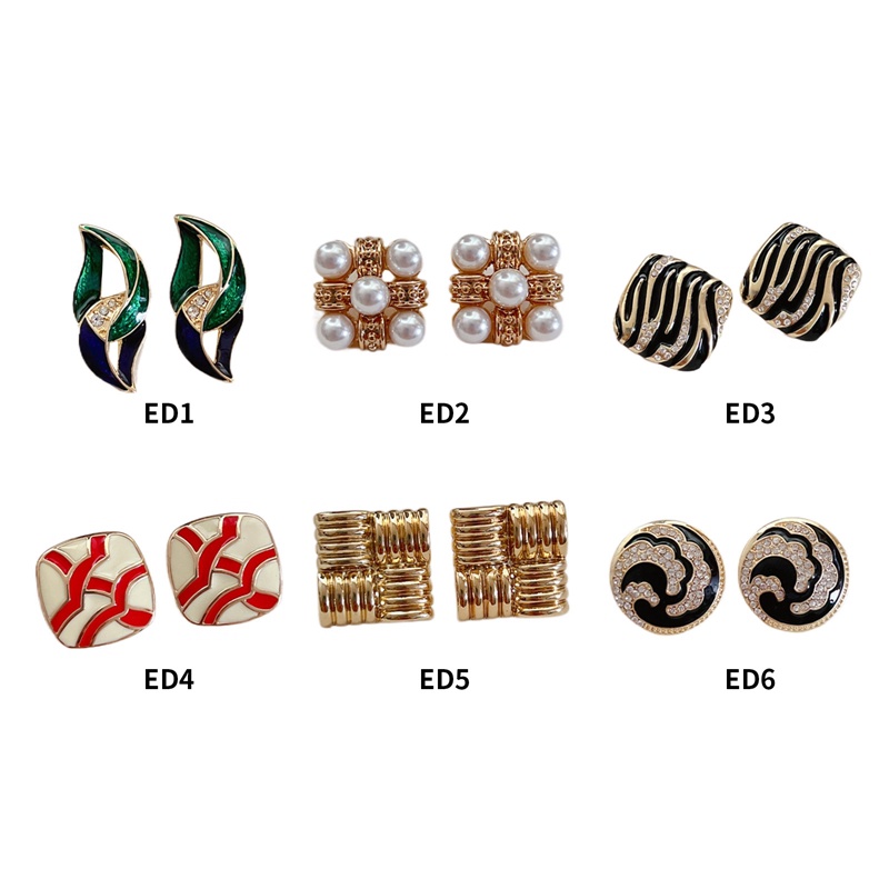 Antik Drop Glaze Leaf Stud Earrings Enamel Motif Zebra Zirkon Anting Untuk Wanita Retro Pesta Makan Malam Perhiasan Hadiah Baru