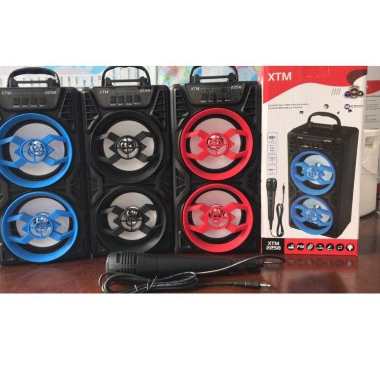❊ COD SPEAKER BLUETOOTH XTM 2258 PLUS MIC KABEL KARAOKE/SPEAKER SALON KARAOKE AKTIF XTM/SPEAKER PORT