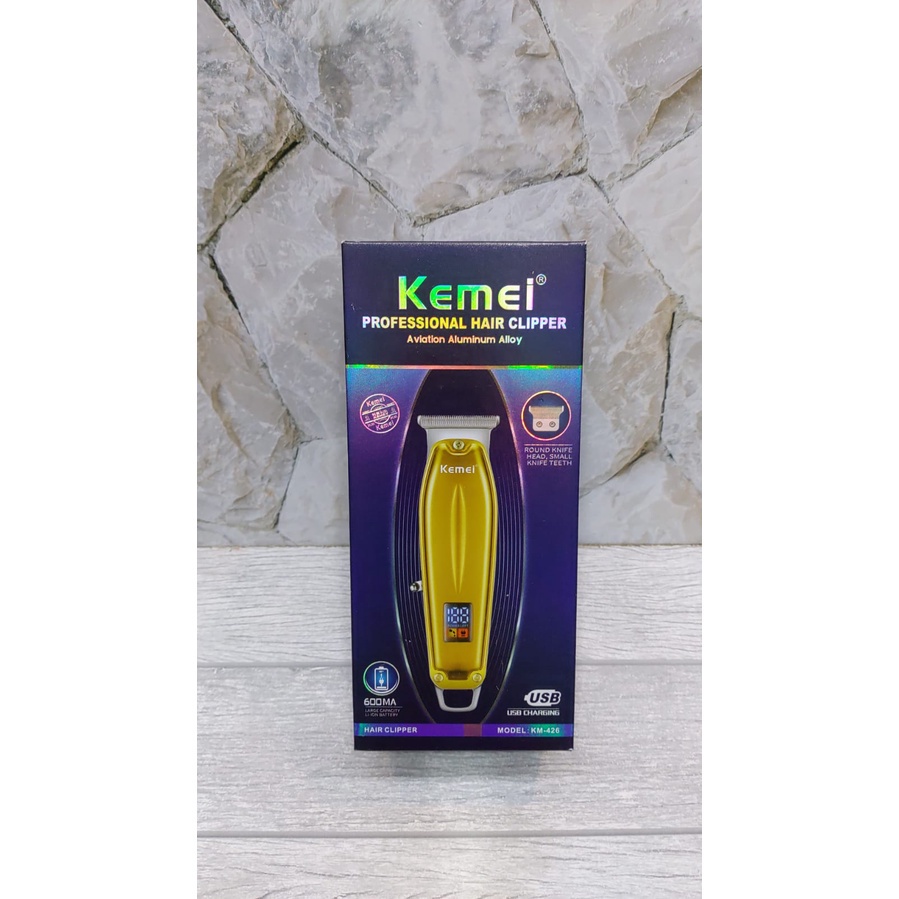 Alat Cukur Kemei KM-426 Hair Clipper Body Aluminum Professional MURAH