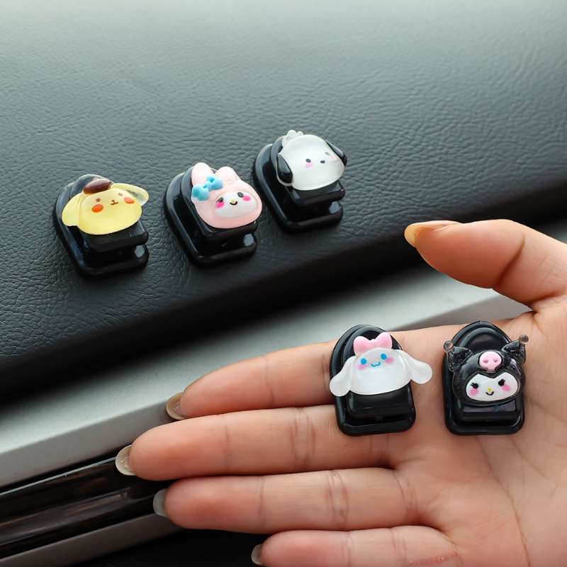 Indah Kartun Hewan Mobil Hooks Organizer/Auto Sticky Klip Storaging Gantungan Multifungsi Mini Self-Adhesive Holder