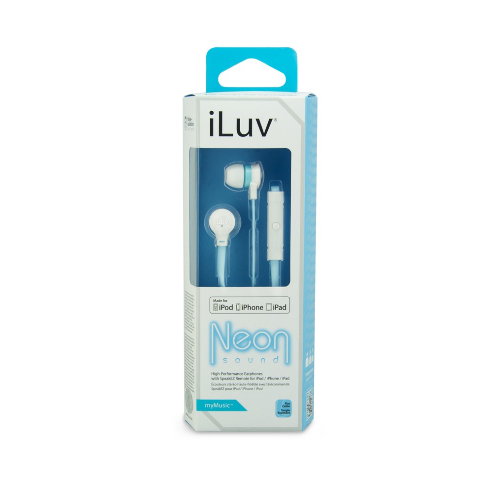 ILUV Neon Sound High Performance In-Ear Earphones with SpeakEZ Remote