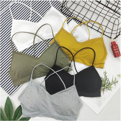 BV.ID BR1036 BRA BH Wanita Korean Tali Silang Spaghetti Fashionable Tanpa Kawat COD