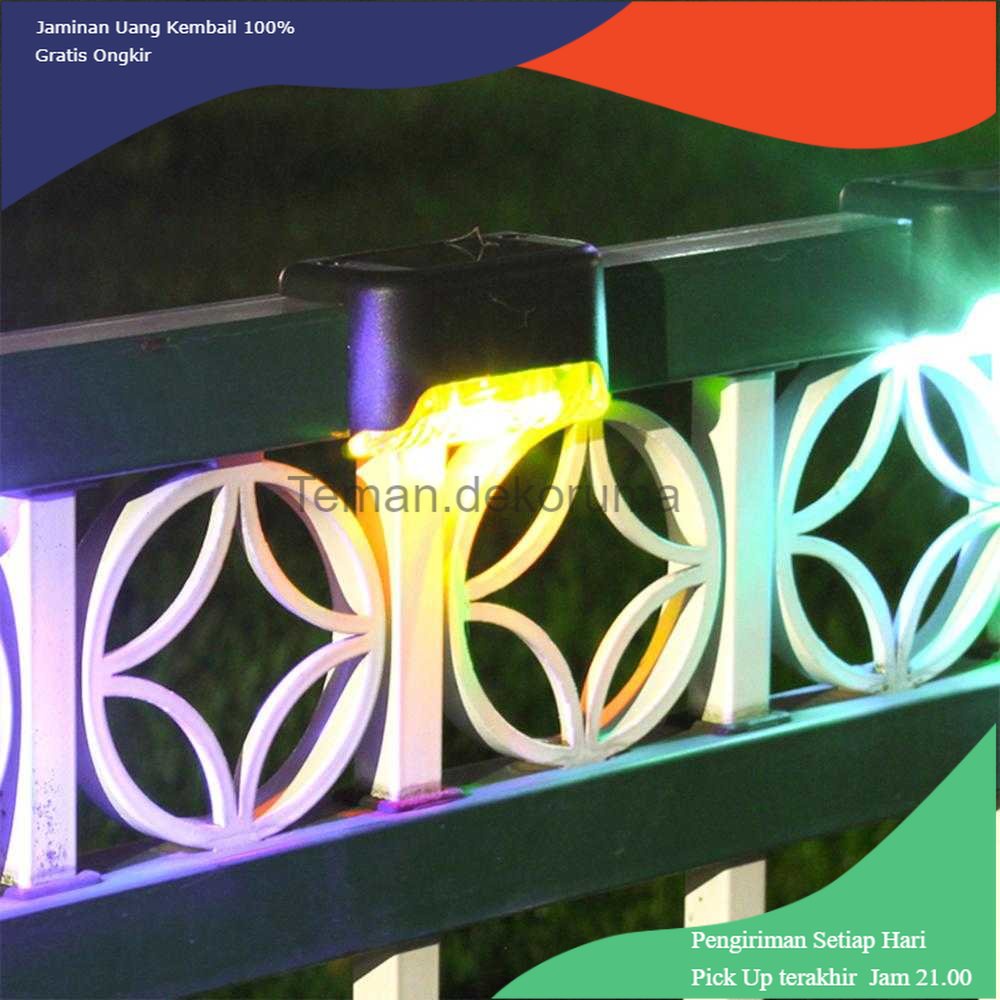 TD - LMP YANKE Lampu Taman Hias Pagar Balustrade Light Solar IP65 RGB 4 PCS - YA80