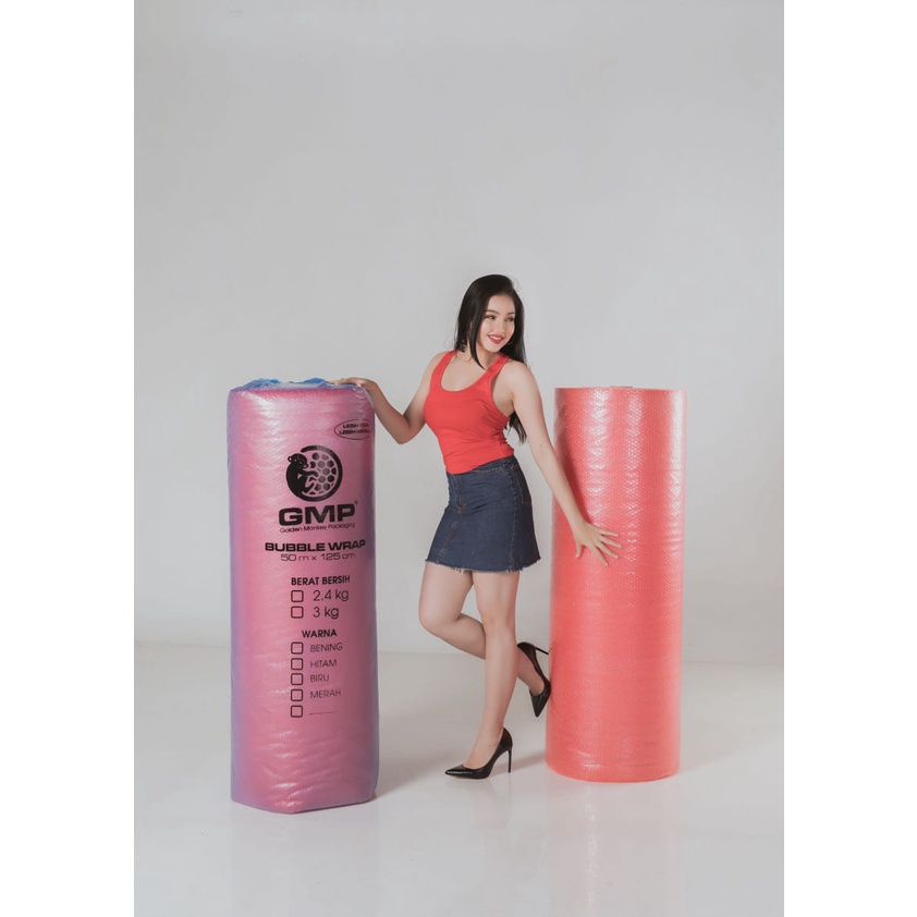 

PROMO FLASH SALE BUBBLE WRAP TEBAL MURAH GMP 3.0 Kg ukuran 50m x 125cm / BUBBLEWRAP MURAH (MERAH))