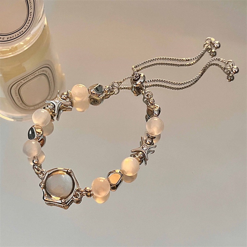 Gelang Pesona Bintang Berujung Empat Awan Kilat Hip Hop Hantu Smiley Beads Bracelets Untuk Wanita Pria Perhiasan Tangan