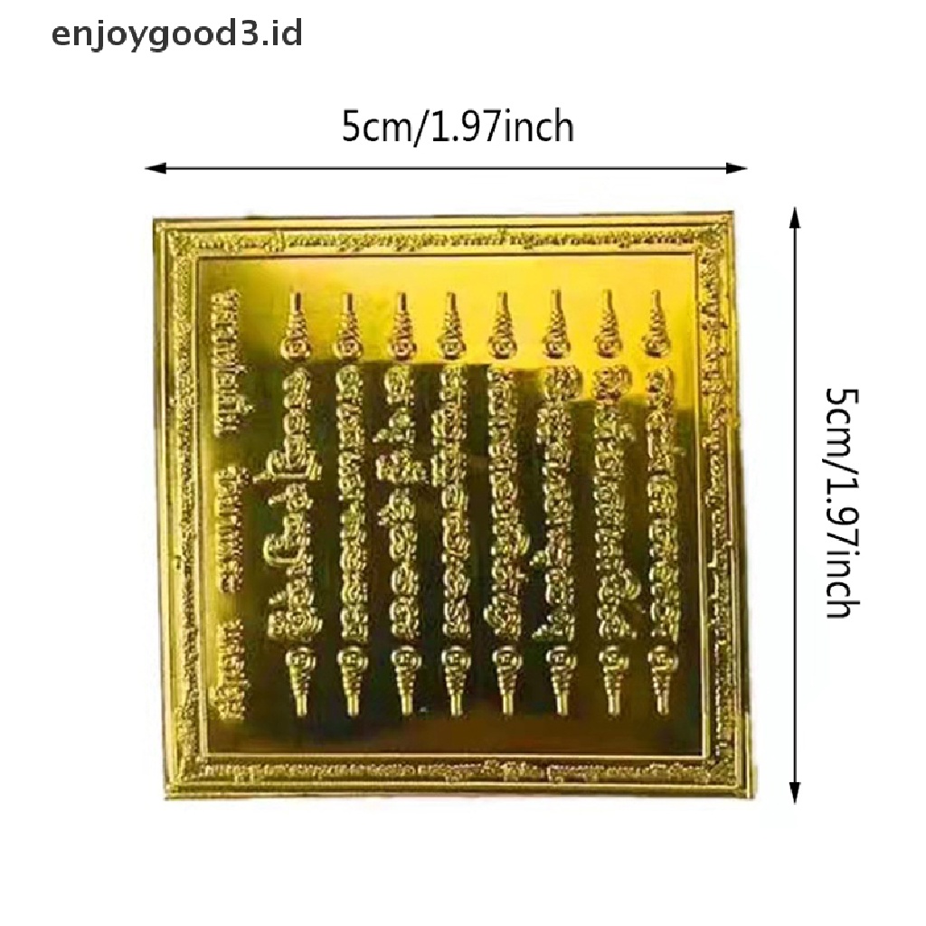 【 Rready Stock 】 Thailand Temple Bless Safety Scripture Buddha God Card Pendant Amulet Bring Fortune Good Luck Protection Phone Stickers （ ID ）