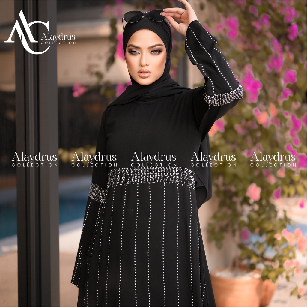 Abaya Gamis Turkey Hitam Muslimah Jubah Arab Saudi Dress Wanita 924