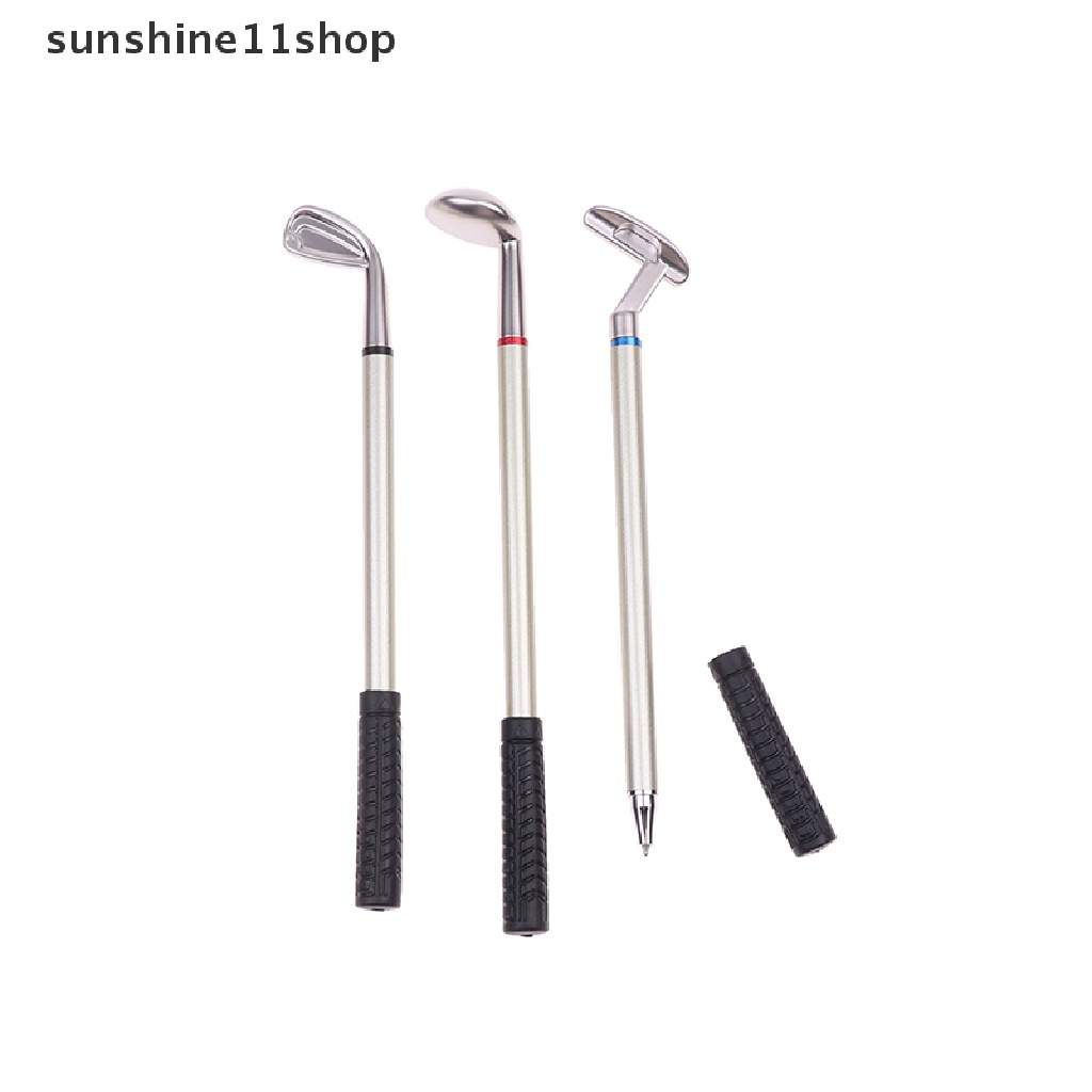 Sho Golf Pen Set Mini Desktop Golf Ball Pen Gift Termasuk Putg Green 3clubs Pen Balls Dan Bendera Meja Permainan Hadiah Kantor Sekolah N