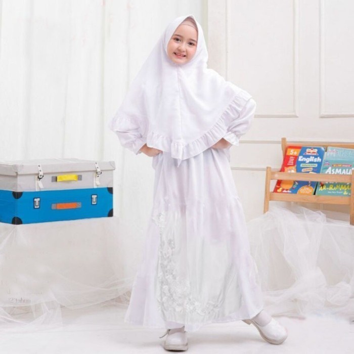 ABAYA ANAK NAYSA SET BORDIR Baju Gamis Umroh Anak Basic Arab Saudi