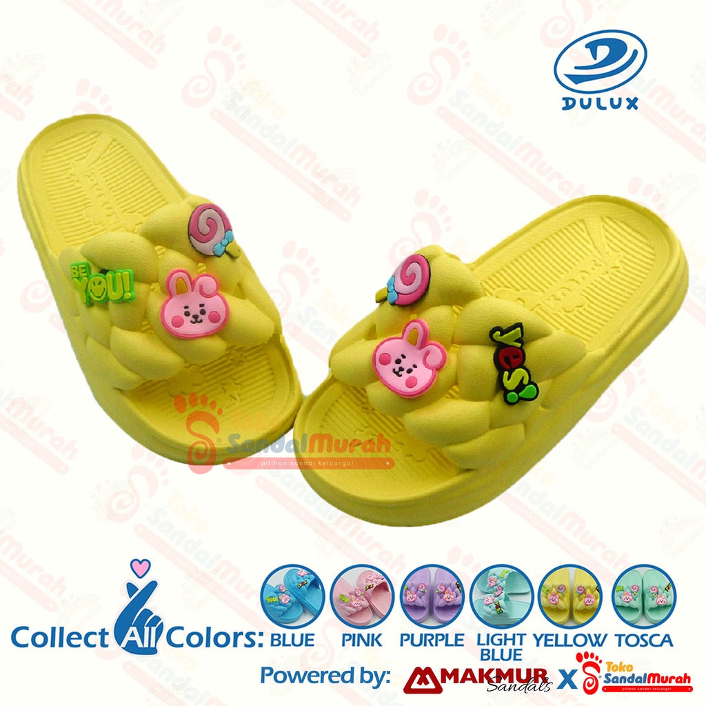 Toko Sendal Murah - Sandal Slop Karakter BT21 Uk 25-30 / Sandal Slop Anak Nyaman / Sandal Anak Kartun Kookie / Sandal Ringan Anak Anti Slip / Sandal Anak Bahan Tebal / [ Toko Sendal Murah M 525 D ]