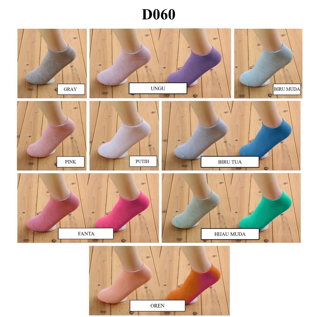 ELFYDO D070 Kaos Kaki Ankle Dewasa Kaus Kaki Motif Unisex