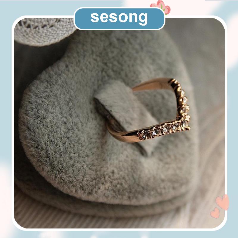 Cincin Model Simple Cincin V Shape Ring Fashion Gaya Korea Simple SS