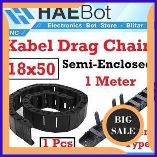 sparepart [HAEBOT] Kabel Cable Drag Chain Wire Carrier 18x50 mm CNC Semi Enclosed Open Typ