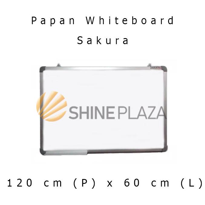 

Papan Tulis Whiteboard Sakura 60 x 120 - White Board Magnet Gantung