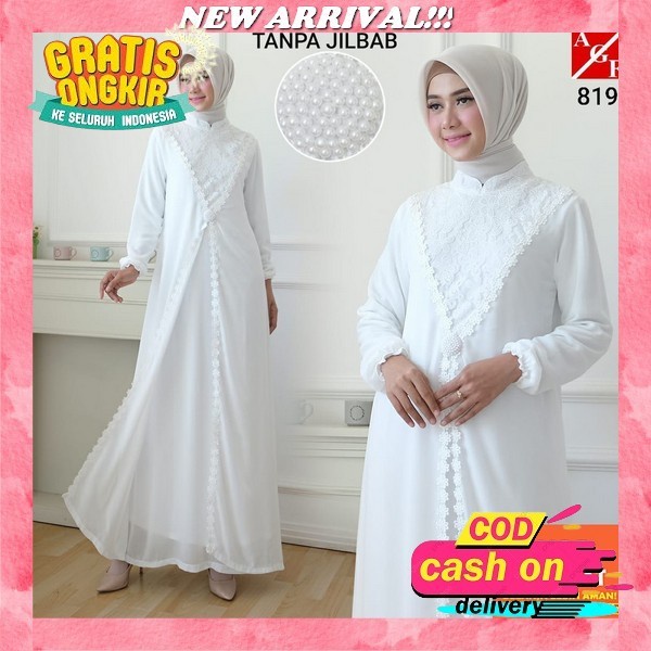 Model Gamis Terbaru 2023 Hitam Polos Simpel Modern Remaja Dress Eticha Wanita Muslim Pesta Elegan Me