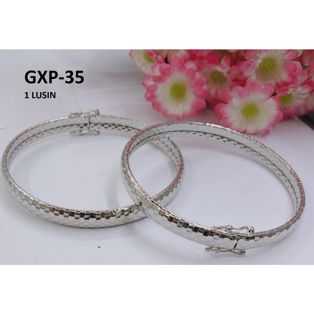 GELANG XP SILVER PERAK PLAT POLOS TEKTUR TERMURAH / DUNIA GELANG TERBARU