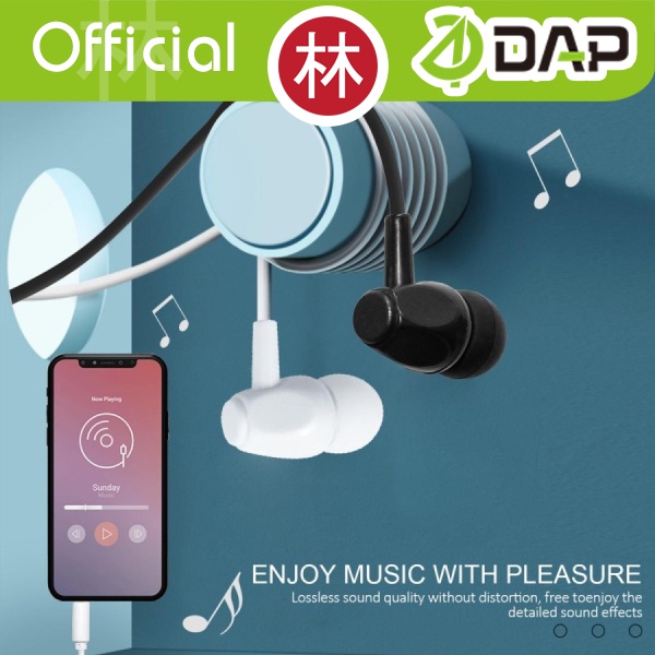 DAP DH-F23 Wired Headset Earphone Hifi Stereo Earbud Bass Built In Mic