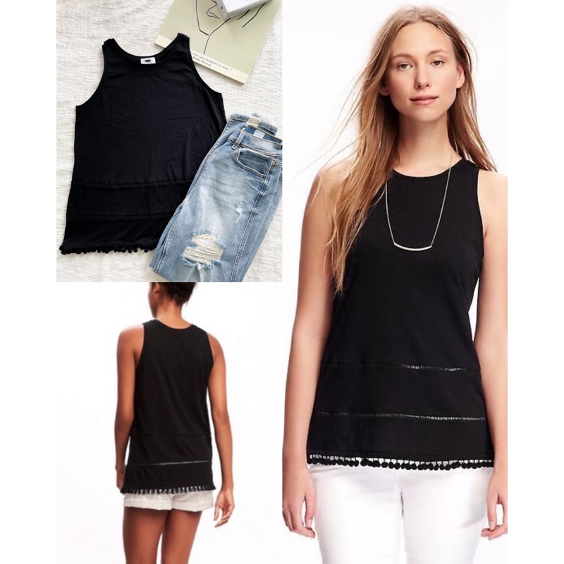 Oldnavy Fringe Hem Tank Top//fashion.branded2016